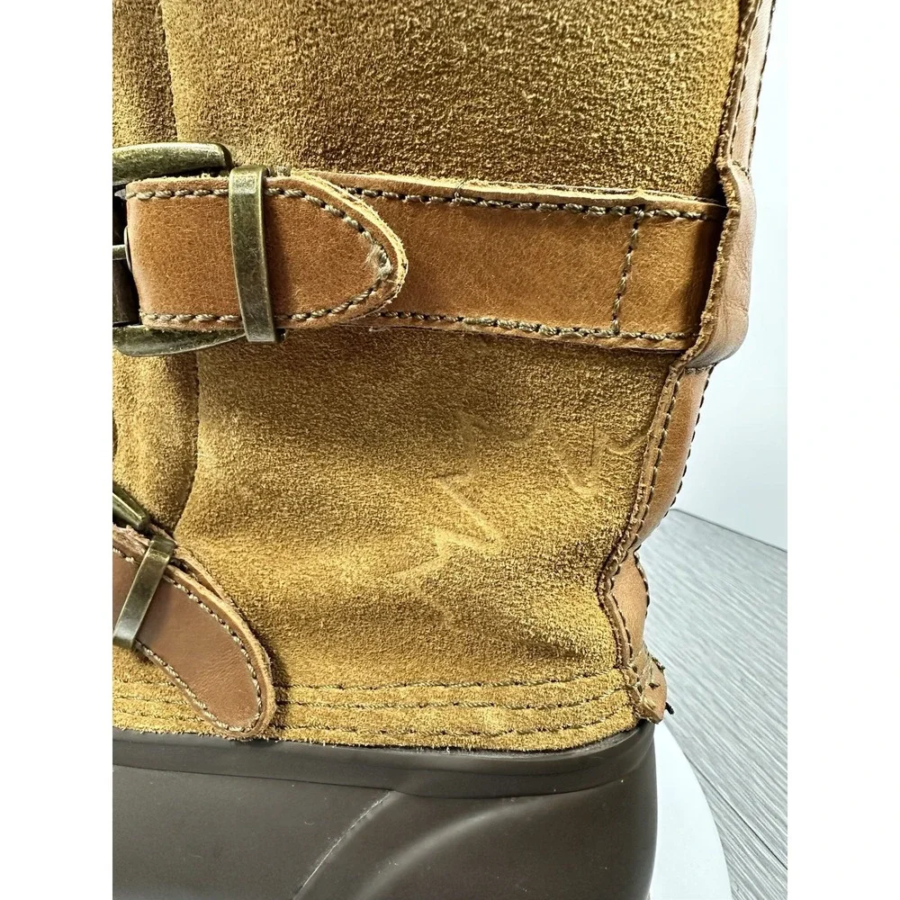 Cougar Originals Maple Sugar Winter Boots Womens 7 Suede Plaid Rubber Waterproof